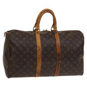 LOUIS VUITTON Monogram Keepall 45 Boston Bag